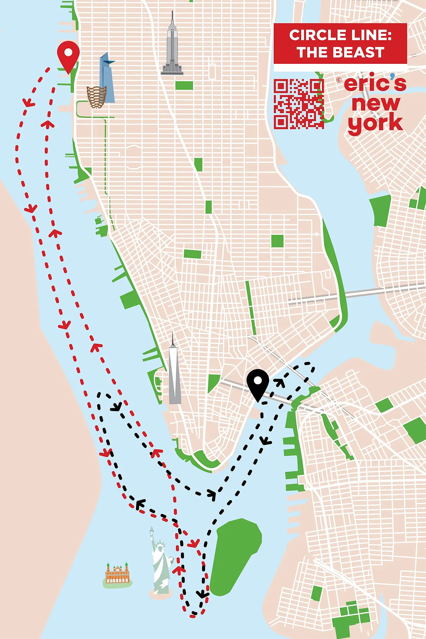 Circle Line The Beast in New York - Route