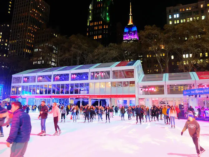 Ice Skating in New York - Bryant Park
