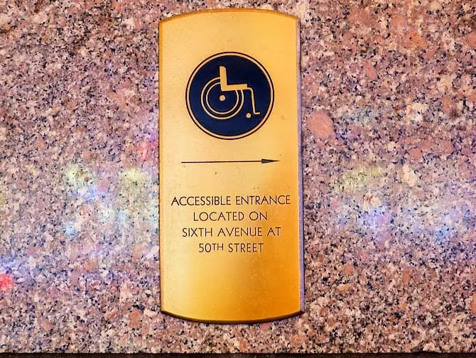 Travelling to New York with a disability - Accessible entrance