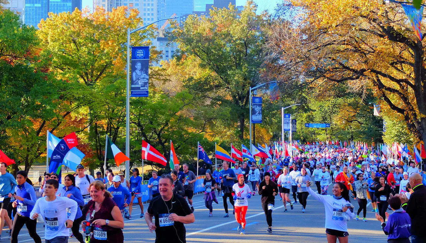 New York Marathon - Runners in Central Park