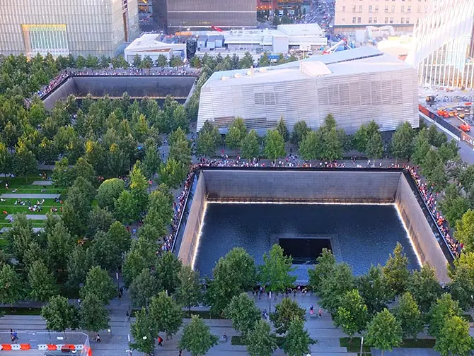 9/11 Memorial in New York - From Above