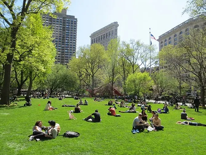 Parks in New York - People at Madison Square Park