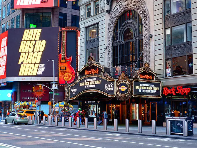 Theme Restaurant in New York - Hard Rock Cafe