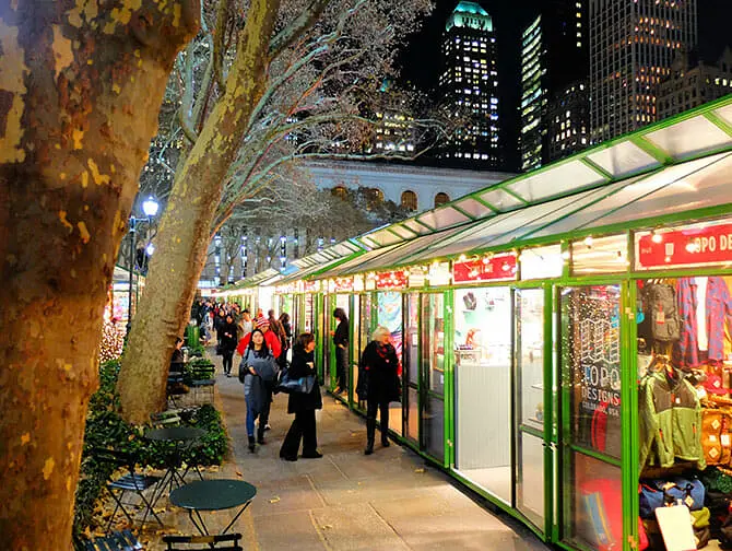 New York Markets - Bryant Park - Decorations
