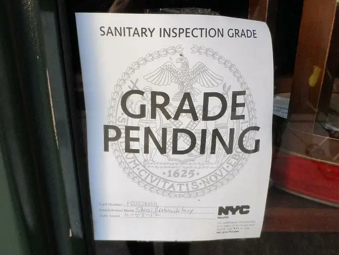 Hygiene in Restaurants in New York - Grade Pending 