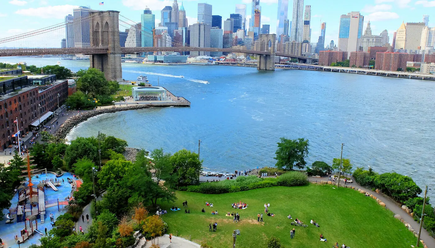 Brooklyn Bridge Park in New York - From Above