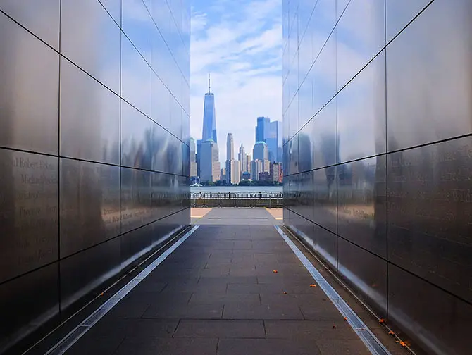 Empty Sky Memorial in New Jersey - Skyline View