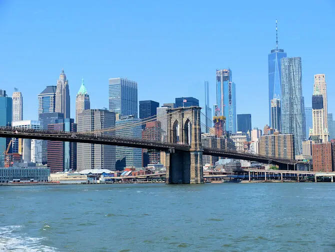 NYC Ferry in New York - Brooklyn Bridge