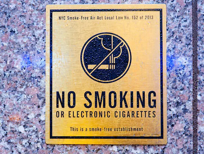 Smoking in New York - No Smoking