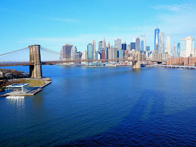 Manhattan Bridge in New York View of the Bridge