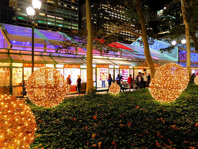 Christmas Markets in New York - Bryant Park