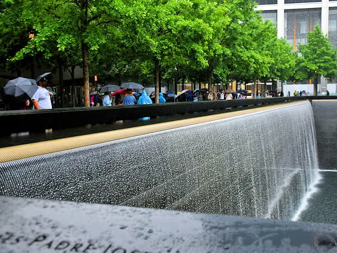 Rain in New York - 9/11 Memorial