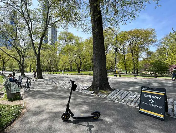 Electric scooter rental in New York - Central Park