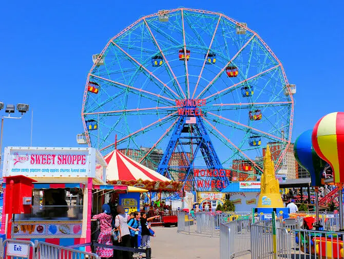 Deno’s Wonder Wheel Amusement Park in Coney Island - Ferris Wheel