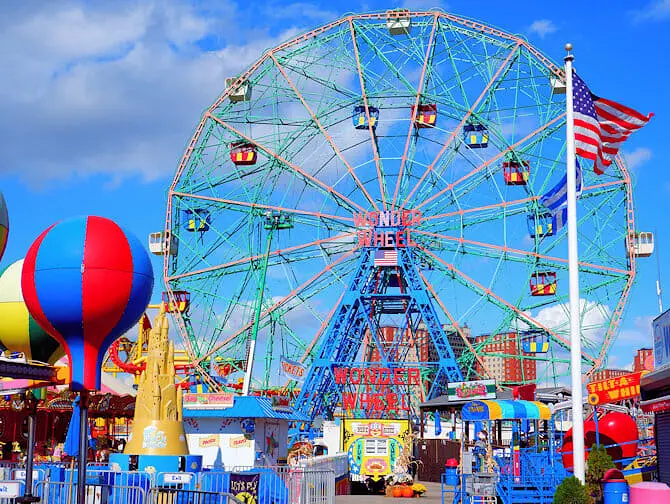 Deno’s Wonder Wheel Amusement Park in Coney Island