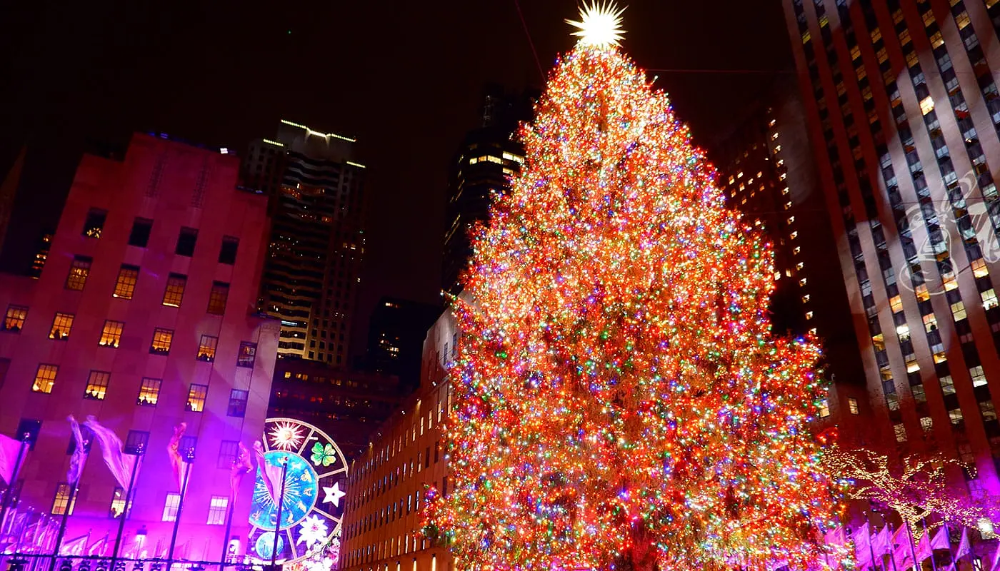 Rockefeller Center Christmas Tree Lighting Ceremony - The tree lit up