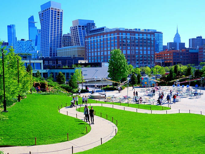 Hudson River Park in New York - Little Island view
