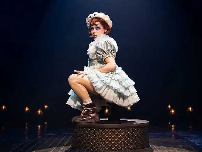 sachin and babi light blue dress Cabaret at the Kit Kat Club on Broadway Tickets