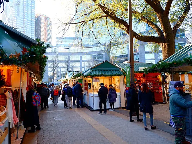 Christmas Markets in New York - Columbus Circle Christmas Market