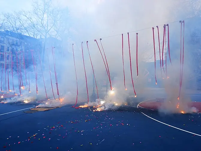 Lunar New Year in New York - Chinese New Year Firecracker Ceremony
