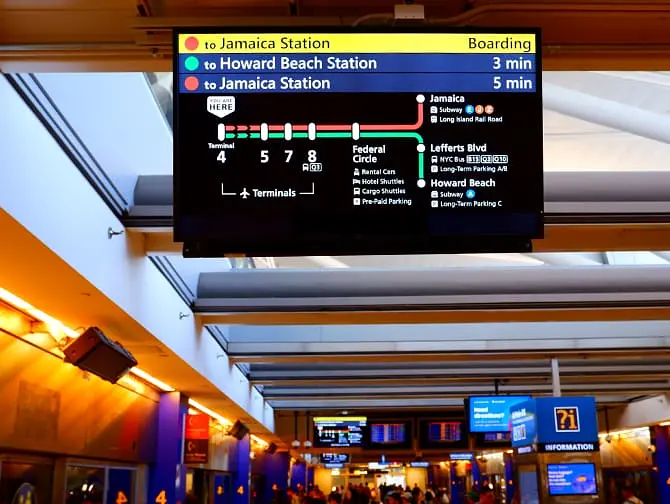 JFK AirTrain in New York - Departure