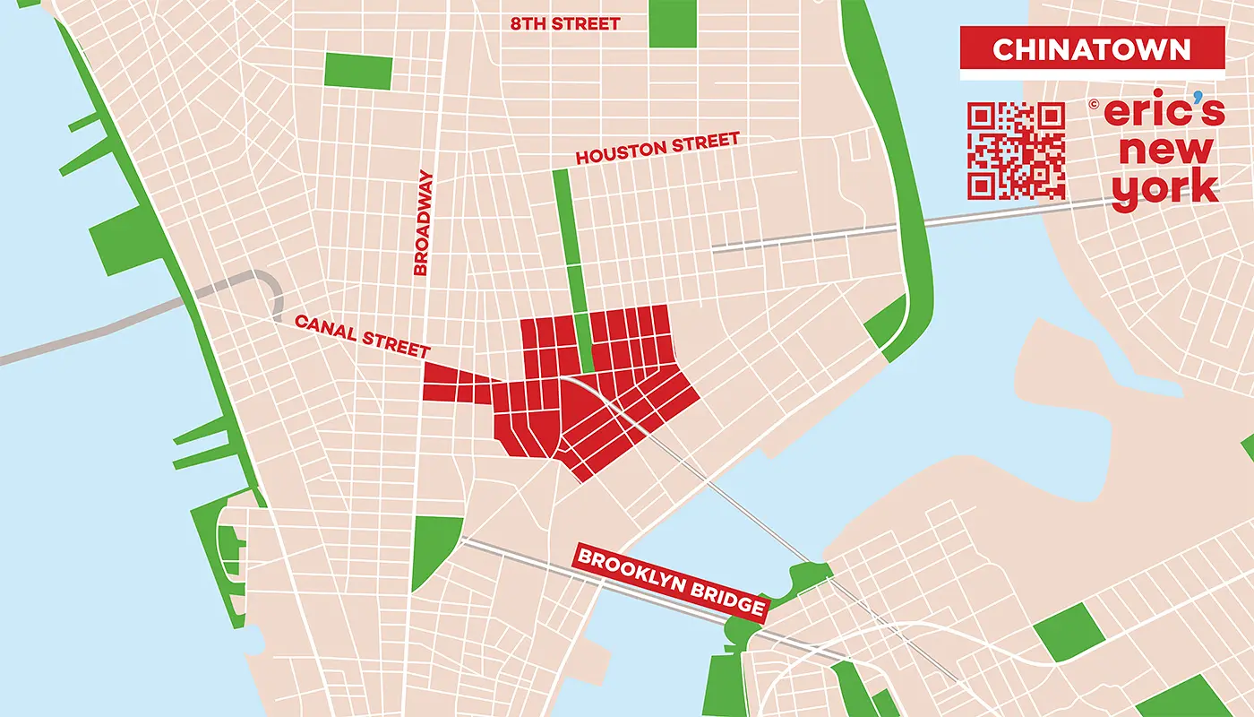 Chinatown in New York - Free Map