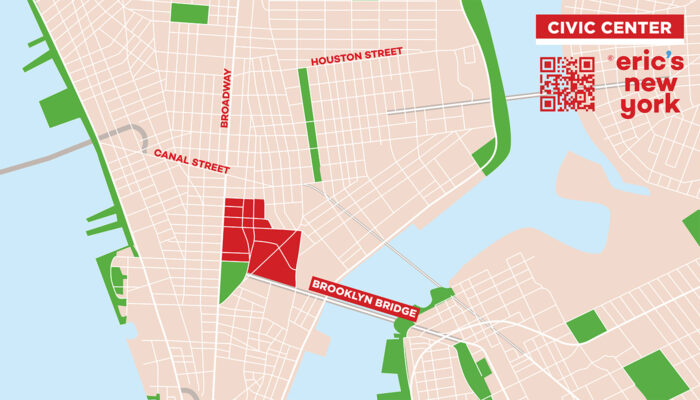 Civic Center in New York - Free Map