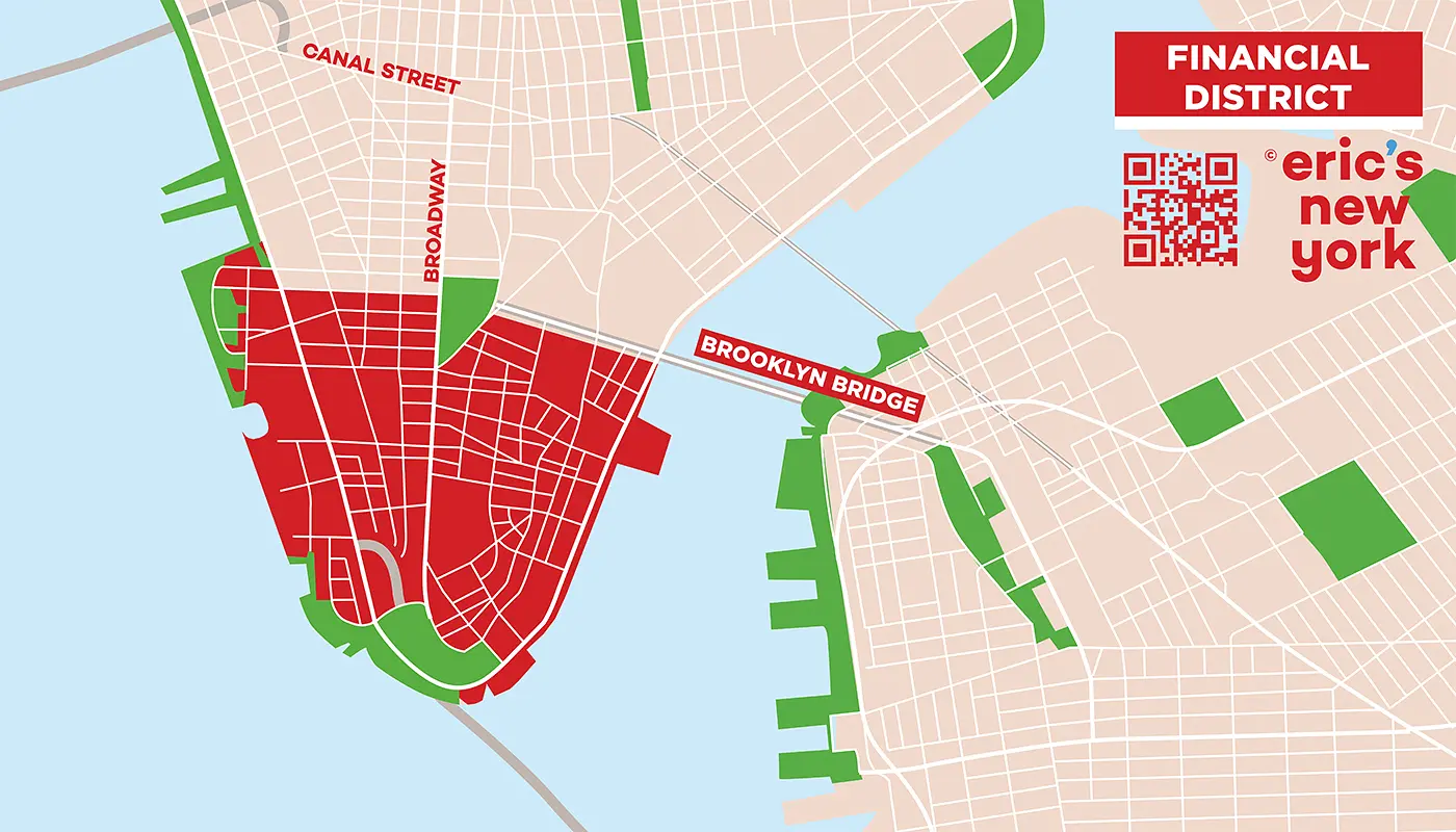 Financial District in New York - Free Map