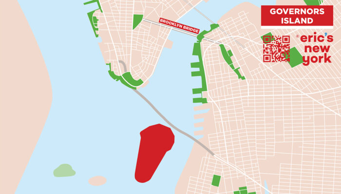 Governors Island in New York - Free Map