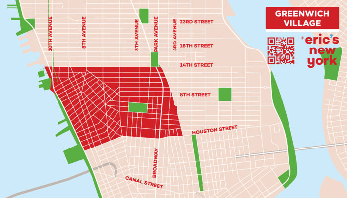 Greenwich Village in New York - Free Map