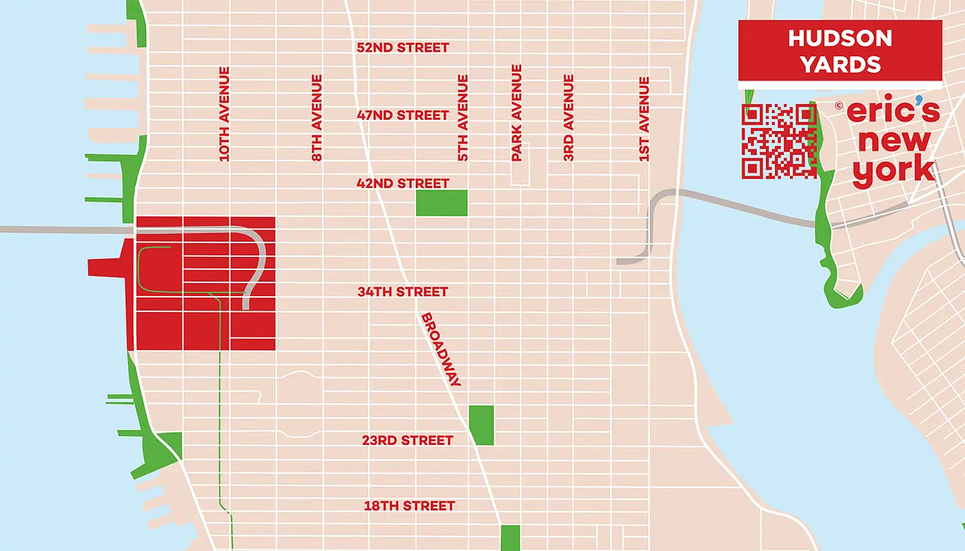 Hudson Yards in New York - Free Map