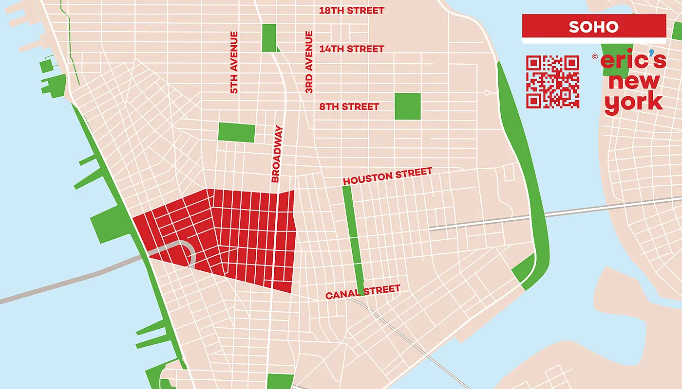 SoHo in New York - Free Map