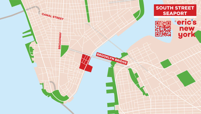 South Street Seaport in New York - Free Map