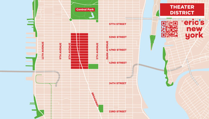 Theater District in New York - Map