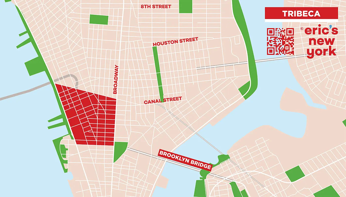 TriBeCa in New York - Free Map