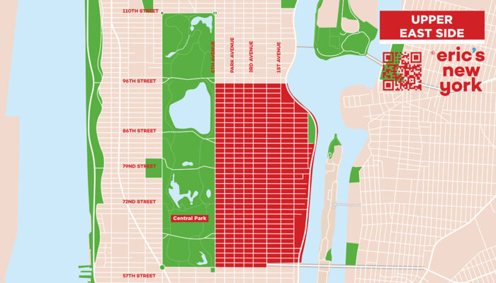 Upper East Side in New York - Free Map