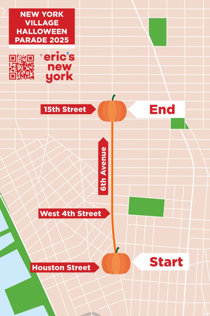 Halloween in New York Village Halloween Parade Route Map