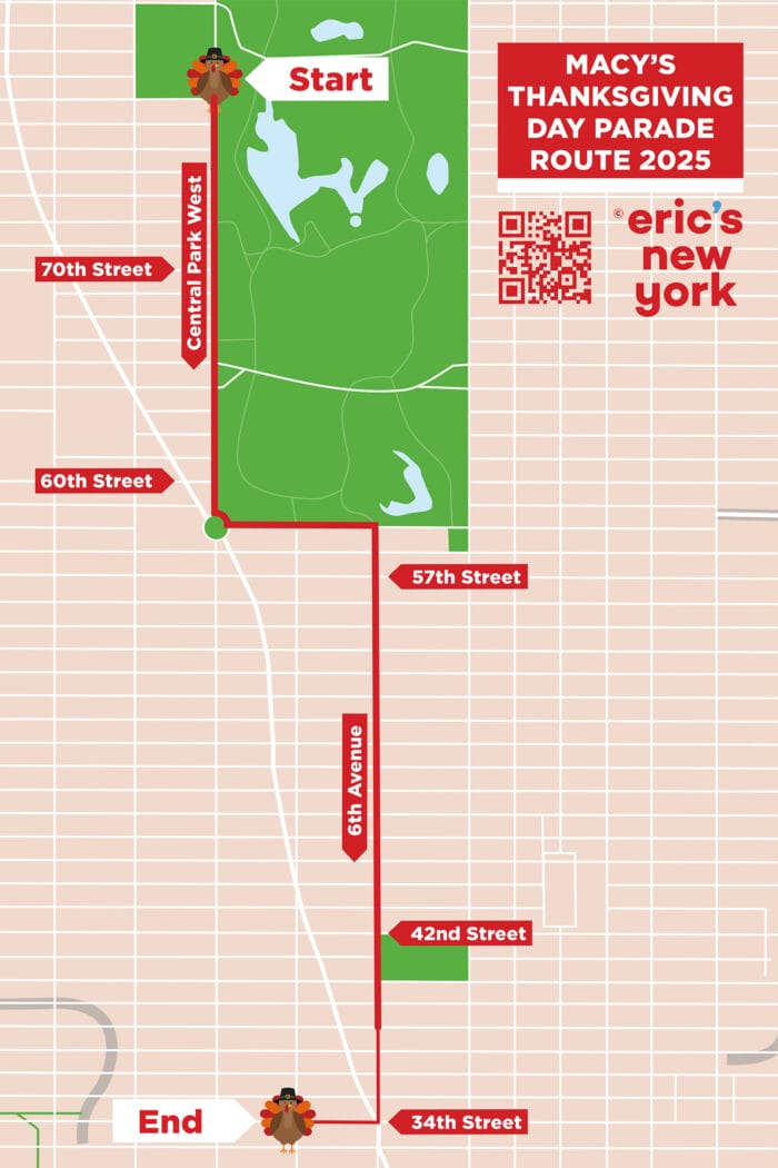 Macy's Thanksgiving Day Parade - Route Map