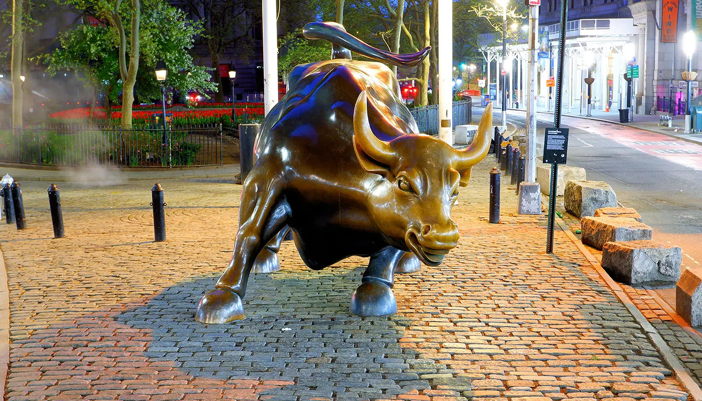 Charging Bull Statue in New York - The Bull of Wall Street