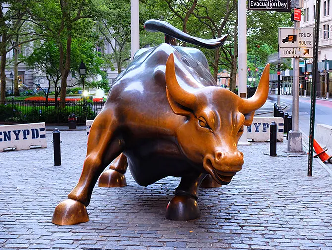 Charging Bull Statue in New York
